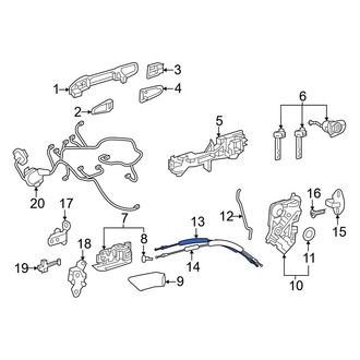 Toyota OE - Front Door Latch Cable