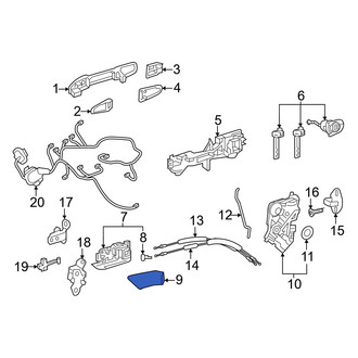 Toyota OE - Rear Right Interior Door Handle Trim