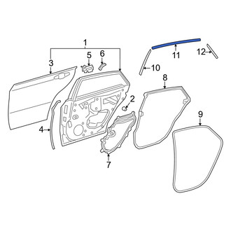 Toyota OE - Rear Center Right Black Out Tape