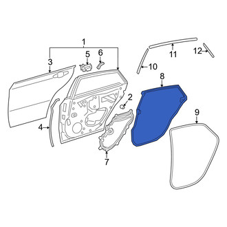 Toyota OE - Rear Right Outer Door Seal