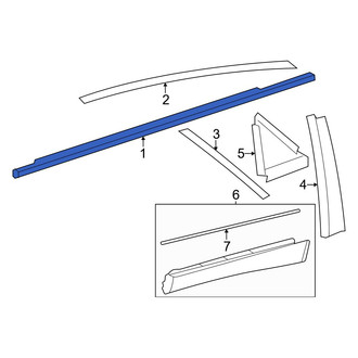 Toyota OE - Rear Left Door Belt Molding
