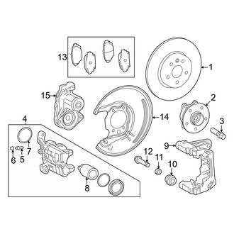 Toyota OE - Rear Suspension - Brake Components