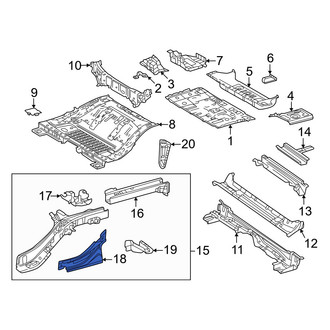 Toyota OE - Rear Left Floor Side Rail