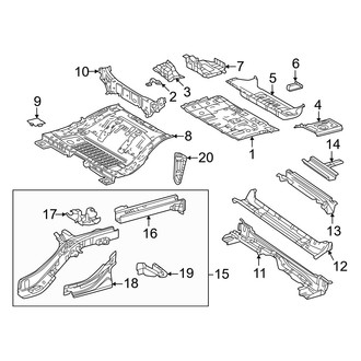 Toyota OE - Rear Body & Floor - Floor & Rails
