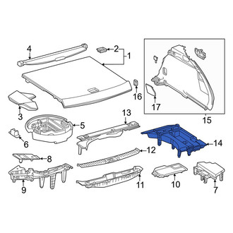 Toyota OE - Rear Outer Trunk Floor Storage Box