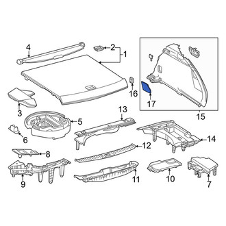 Toyota OE - Rear Right Trunk Trim Panel Insert