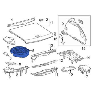 Toyota OE - Rear Inner Trunk Floor Storage Box