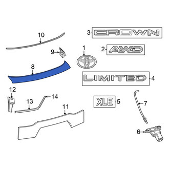 Toyota OE - Rear Upper Liftgate Finish Panel