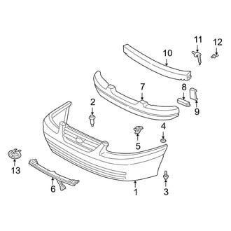 Toyota OE - Front Bumper - Bumper & Components