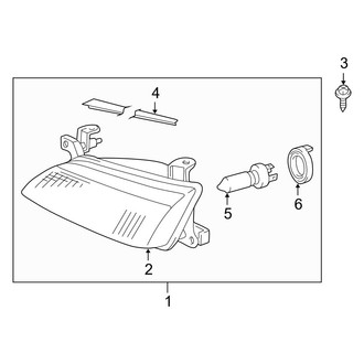 Toyota OE - Front Lamps - Headlamp Components