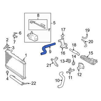 Toyota OE - Upper Radiator Coolant Hose