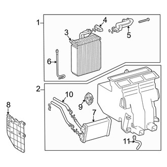 Toyota OE - Air Conditioner & Heater - Evaporator & Heater Components