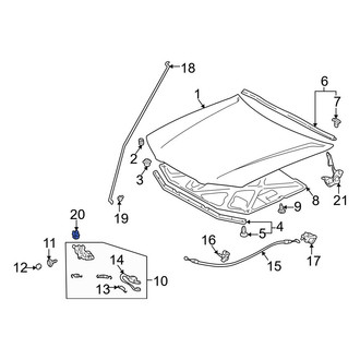 Toyota OE - Hood Prop Rod Clip