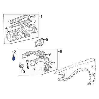 Toyota OE - Front Left Frame Rail End