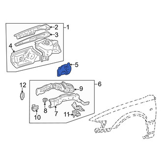 Toyota OE - Right Fender Apron Seal
