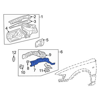 Toyota OE - Front Right Frame Side Member