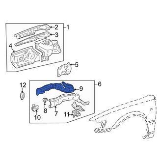 Toyota OE - Front Left Outer Frame Side Member