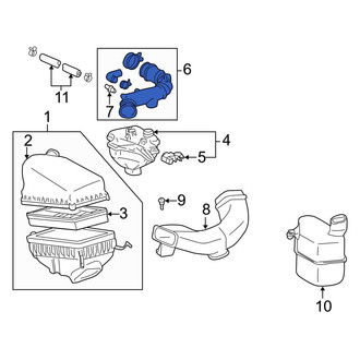 Toyota OE - Rear Engine Air Intake Hose
