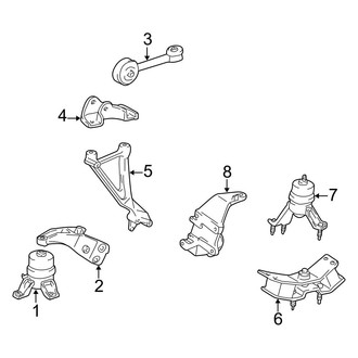Toyota OE - Engine / Transaxle - Engine & Transmission Mounting (2.2L Automatic Tr)