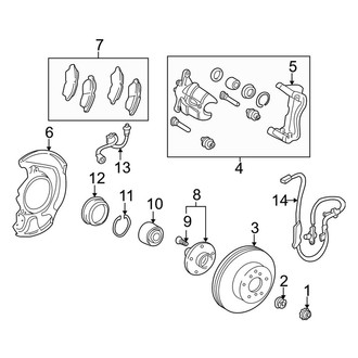Toyota OE - Front Suspension - Brake Components
