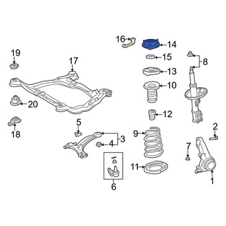 Toyota OE - Front Right Suspension Strut Mount