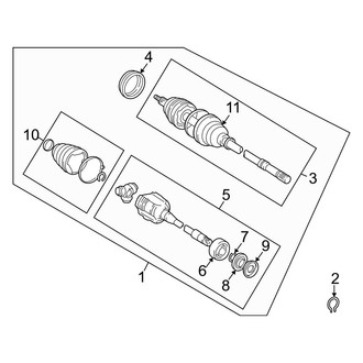 Toyota OE - Front Suspension - Drive Axles (Type 2)