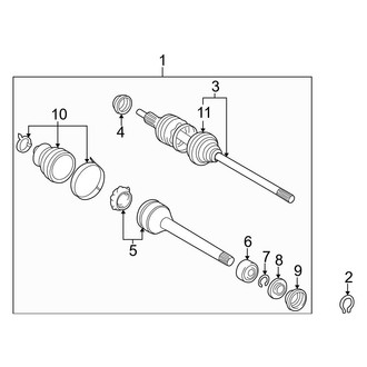Toyota OE - Front Suspension - Drive Axles (3.0L)