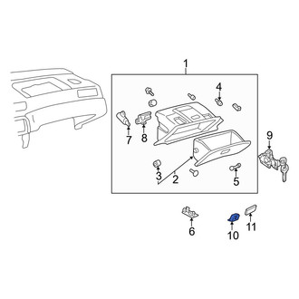 Toyota OE - Front Glove Box Lock Cylinder Cover