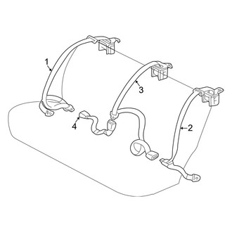 Toyota OE - Restraint Systems - Rear Seat Belts (USA Built)