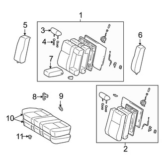 Toyota OE - Seats & Tracks - Rear Seat Components (W/O Built in Child Seat)
