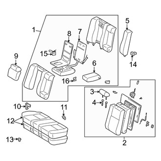 Toyota OE - Seats & Tracks - Rear Seat Components (With Built in Child Seat)