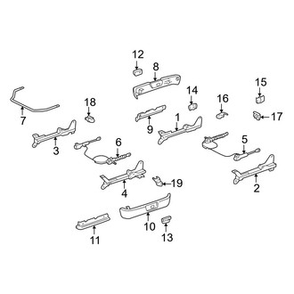Toyota OE - Seats & Tracks - Tracks & Components (Manual Driver Seat, Manual Passenger Seat)