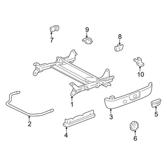 Toyota OE - Seats & Tracks - Tracks & Components (Manual Driver Seat, USA Built), (LE)