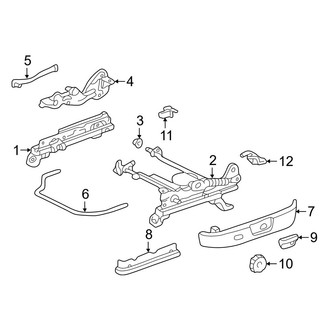 Toyota OE - Seats & Tracks - Tracks & Components (Japan Built, Manual, Driver Seat), (LE)