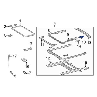 Toyota OE - Left Sunroof Lifter