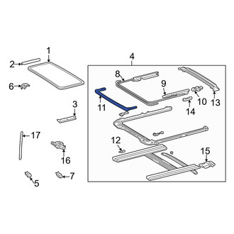 Toyota OE - Sunroof Deflector