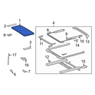 Toyota OE - Sunroof Glass