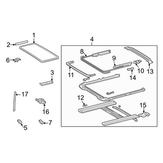 Toyota OE - Roof - Sunroof (With Sunroof, USA Built)