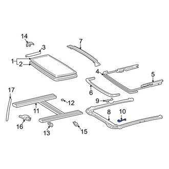 Toyota OE - Left Sunroof Guide Jaw