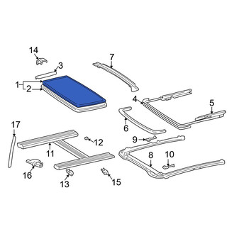 Toyota OE - Sunroof Glass