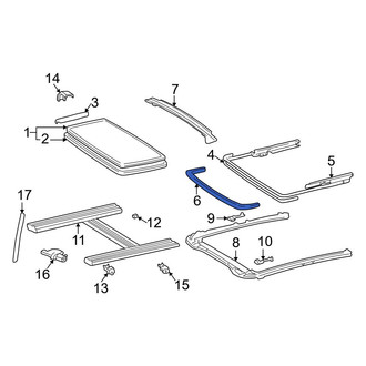 Toyota OE - Sunroof Deflector