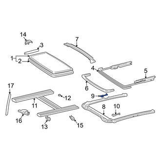Toyota OE - Right Sunroof Guide Jaw