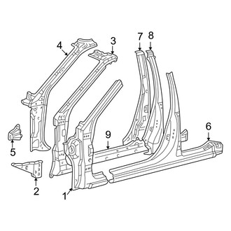 Toyota OE - Pillars, Rocker & Floor - Center Pillar & Rocker
