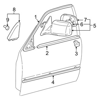 Toyota OE - Front Door - Outside Mirrors