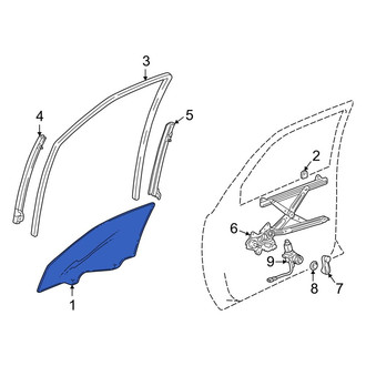 Toyota OE - Front Right Door Glass