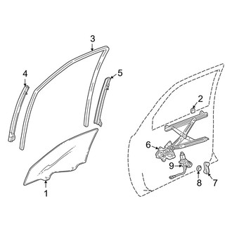 Toyota OE - Front Door - Glass & Hardware