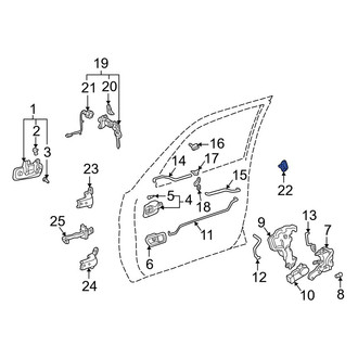 Toyota OE - Rear Door Lock Striker Plate