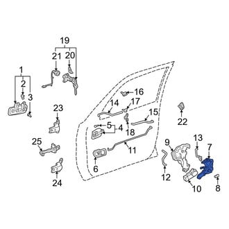 Toyota OE - Front Left Door Latch Assembly