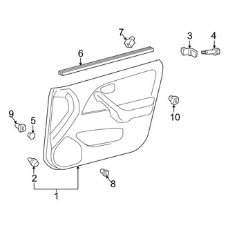 Toyota OE - Front Door - Interior Trim (Manual Windows), (CE)