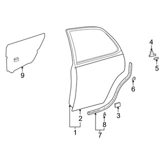 Toyota OE - Rear Door - Door & Components